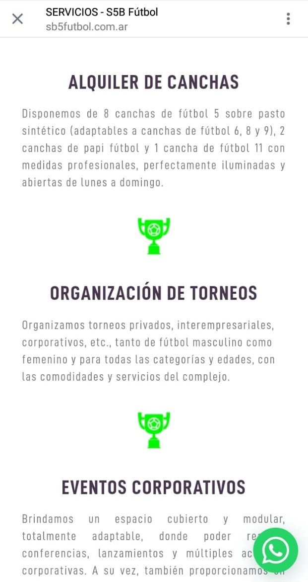 alquiler de canchas