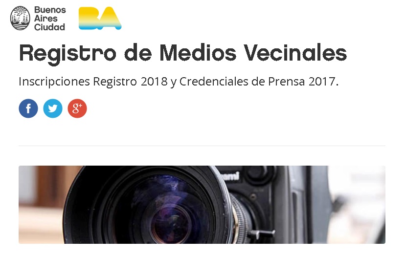 registro de medios vecinales